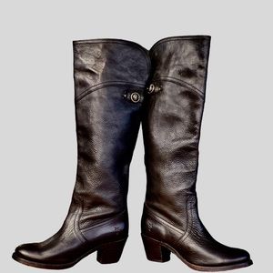 Frye Over the Knee Tall Jane Riding Leather Boots NEW Size 7 Black Western